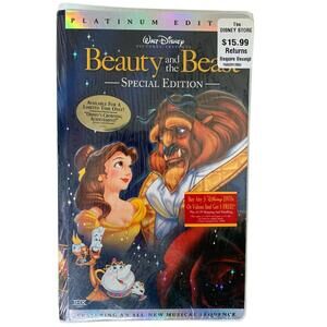 Disney Beauty and the Beast 2002 Special Edition VHS Platinum Edition SEALED